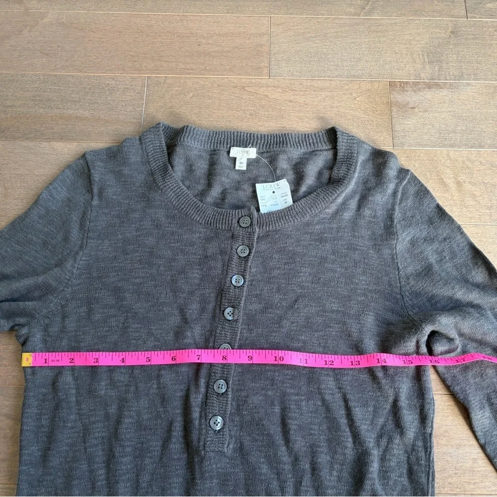 J. Crew Charcoal Button-Up Women's Sweater